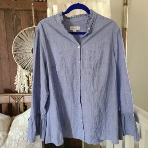 Ava and Viv Button Down Shirt Blouse 1X